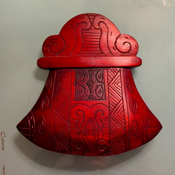 Handmade Wood Art, Handcarved Tribal Wood Sculpture - Picture 3 of 12